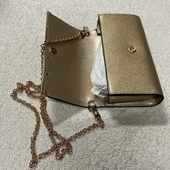 MICHAEL MICHAEL KORS Mona East West Large Leather Clutch - Picture 10 of 11